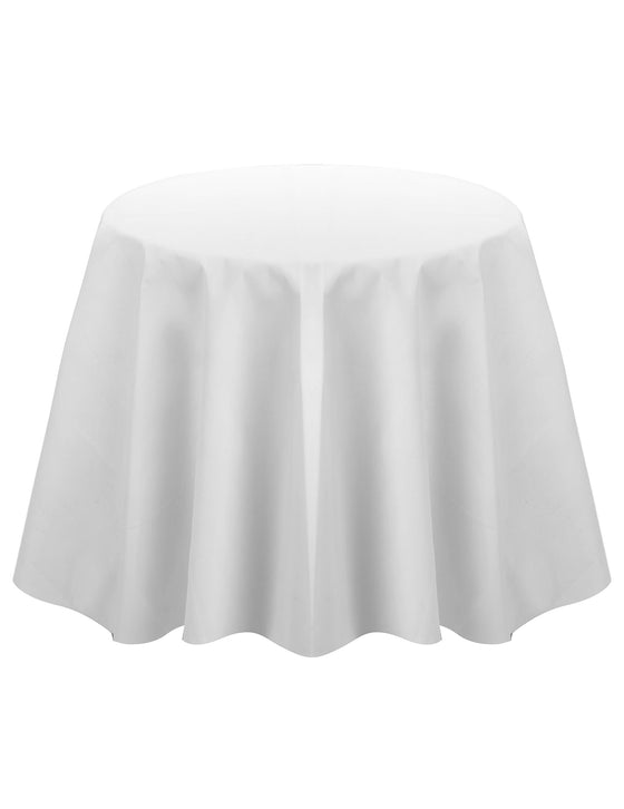 Nappe ronde en intissé blanche 2.40 m opaque mariage et baptême