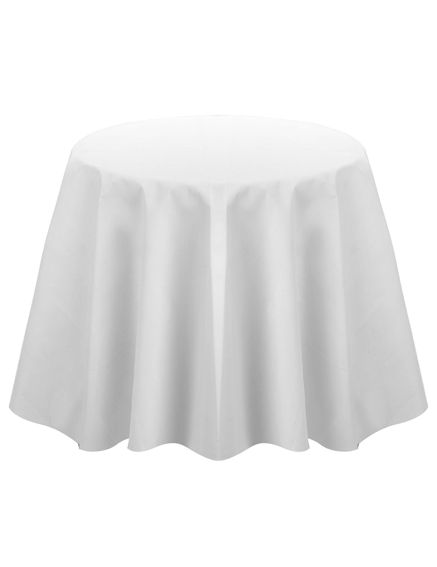 Nappe ronde en intissé blanche 2.40 m opaque mariage et baptême