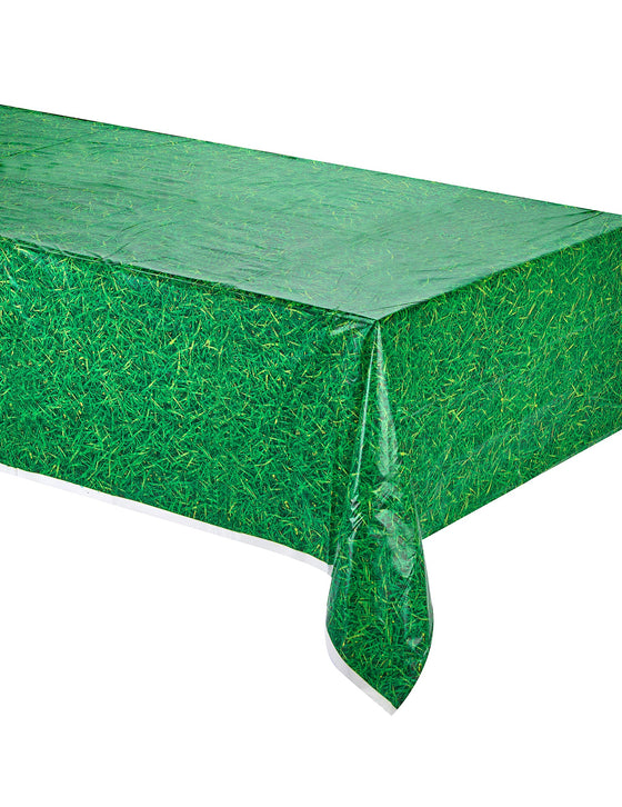 Nappe verte en plastique effet herbe 137 x 274 cm