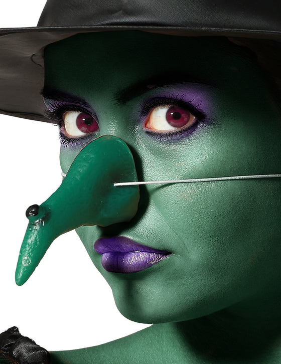 Nez crochu de sorcière vert adulte