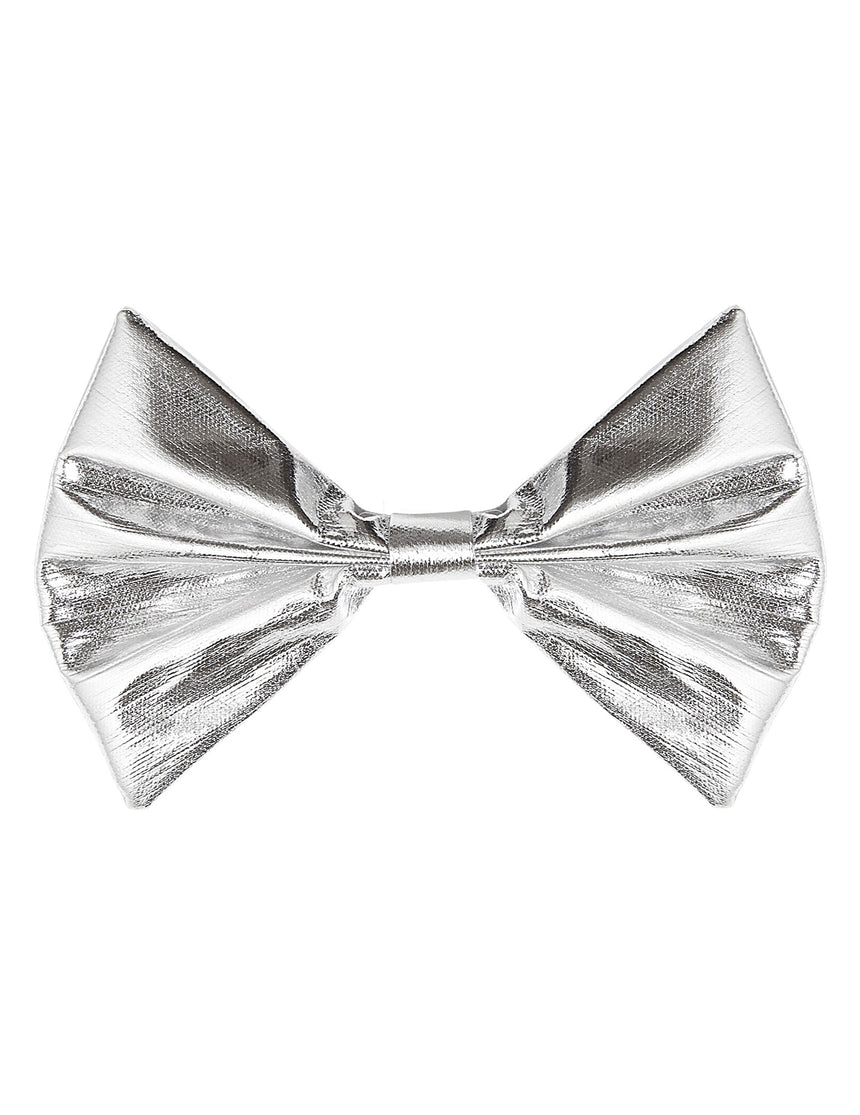 Noeud papillon argenté adulte
