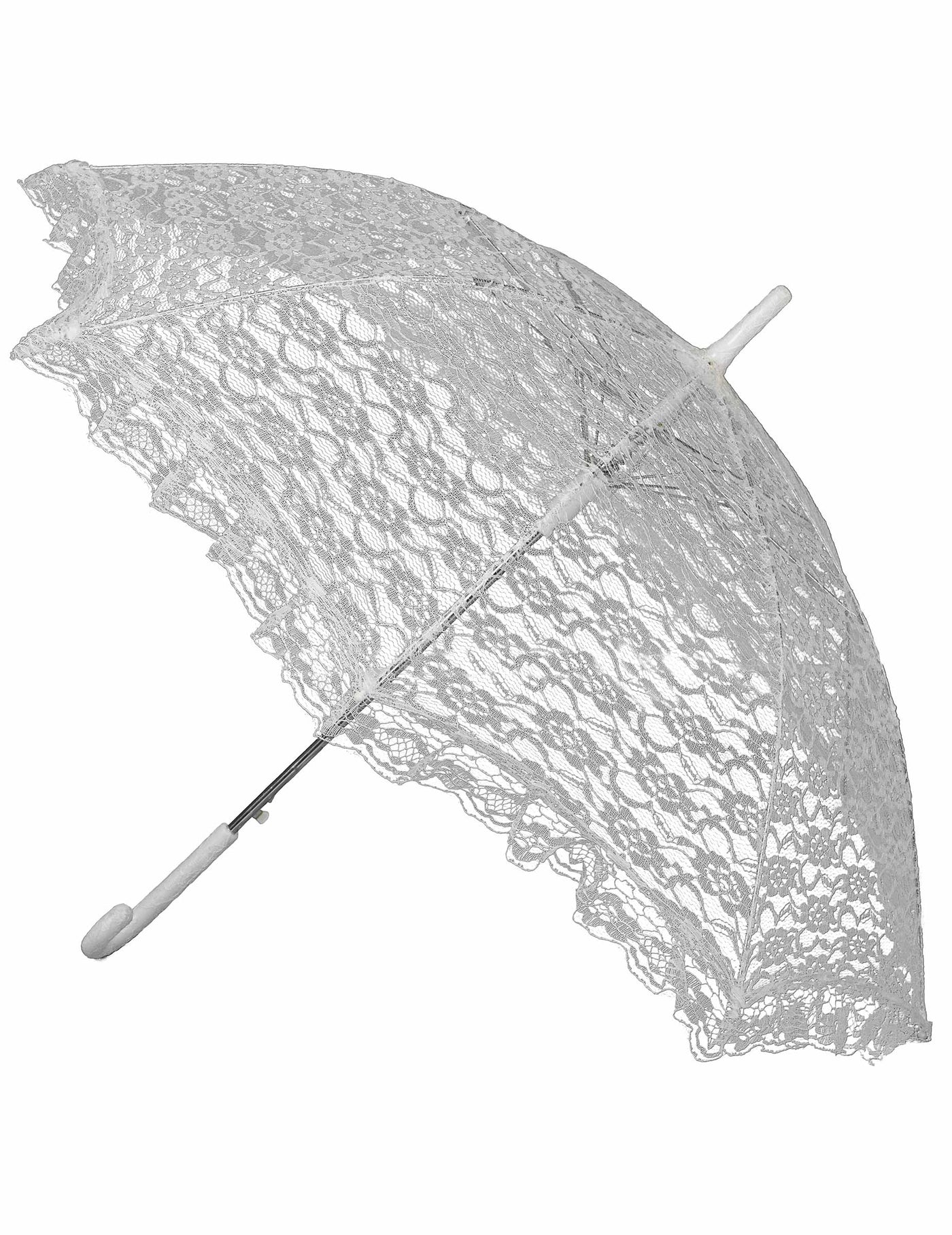 Ombrelle blanche imitation dentelle