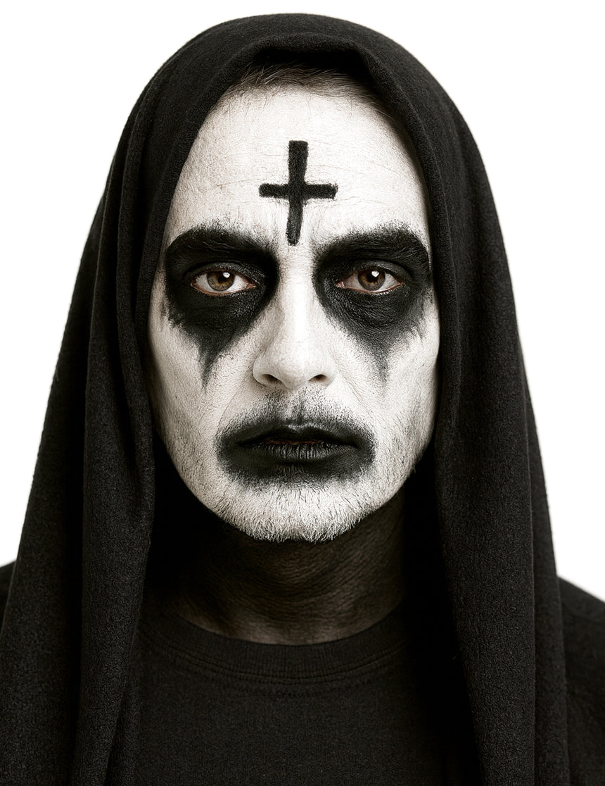 Palette maquillage Halloween noir et blanc
