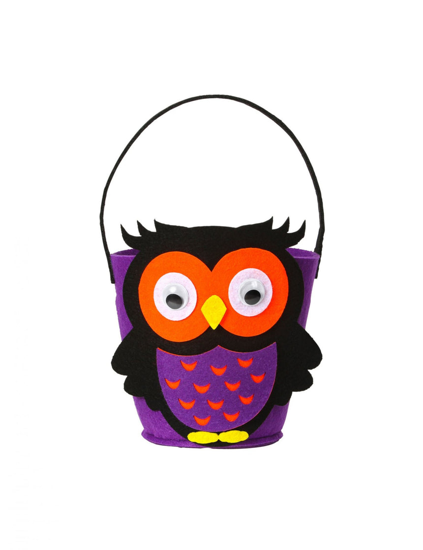 Panier petit hibou violet