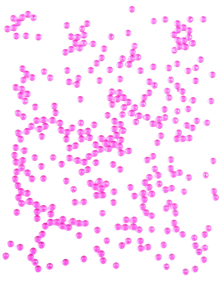 Perles plates effet goutte de pluie fuchsia 50 gr