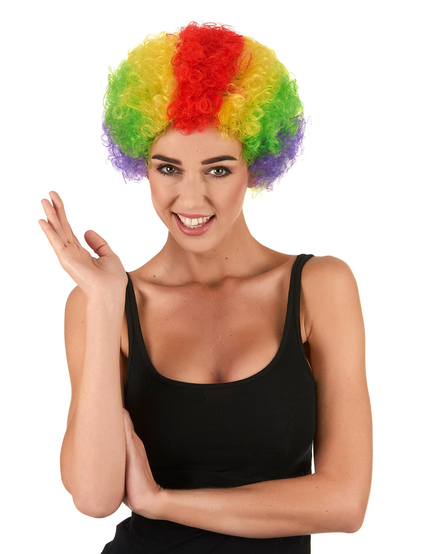 Perruque clown multicolore standard adulte