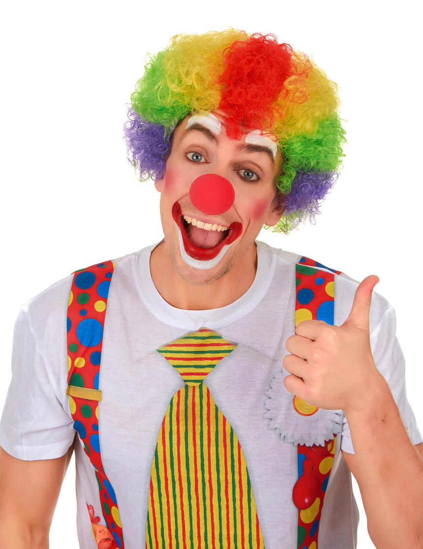 Perruque clown multicolore standard adulte