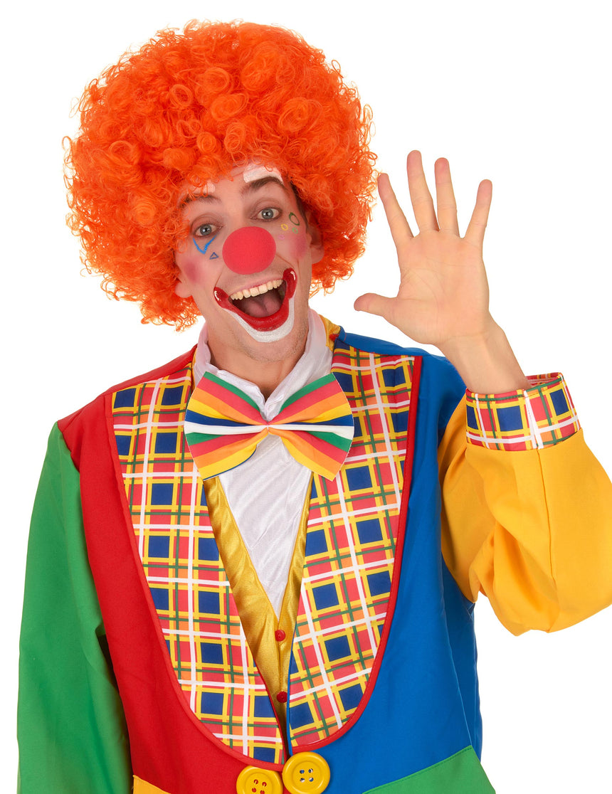 Perruque clown orange confort adulte