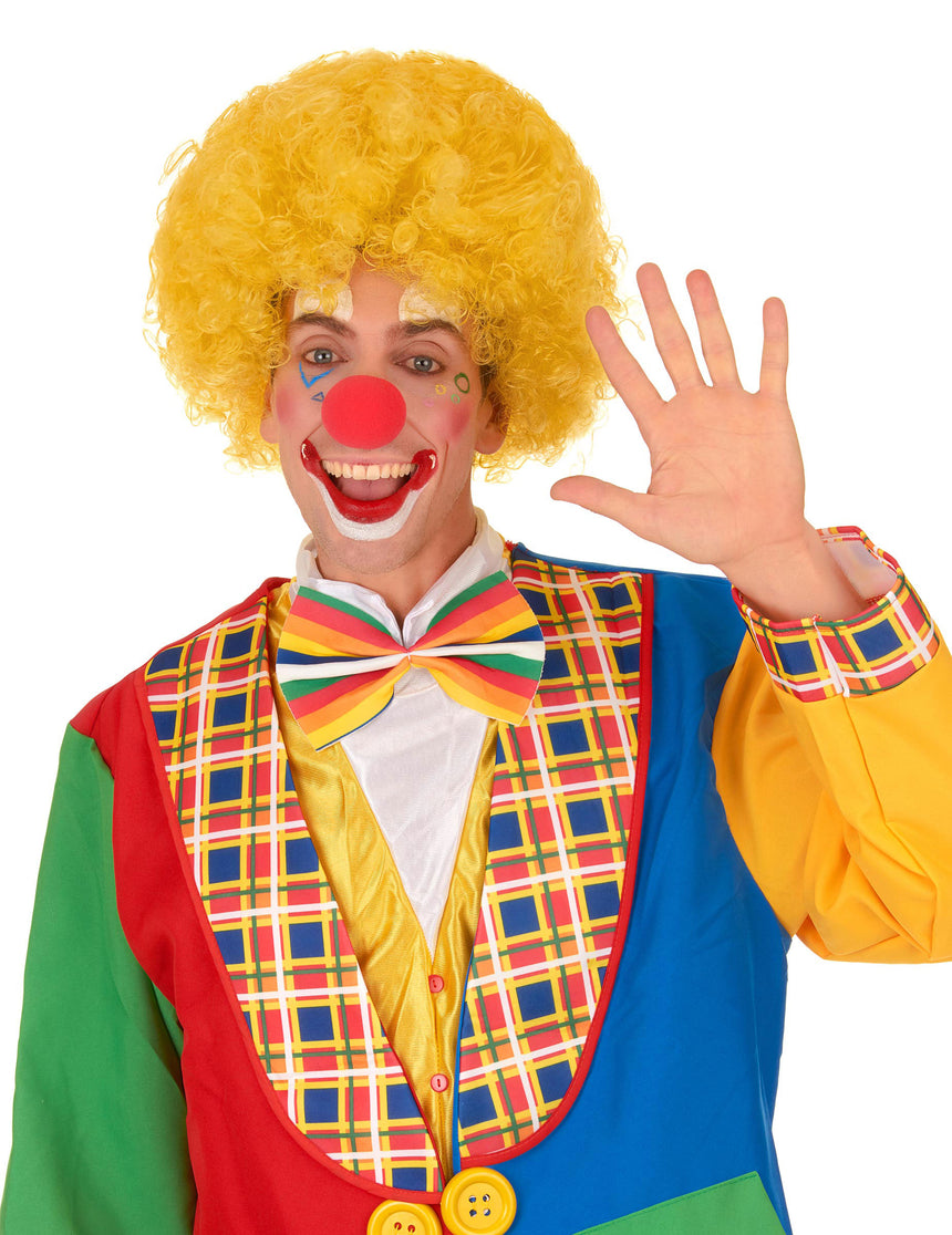 Perruque clown jaune confort adulte
