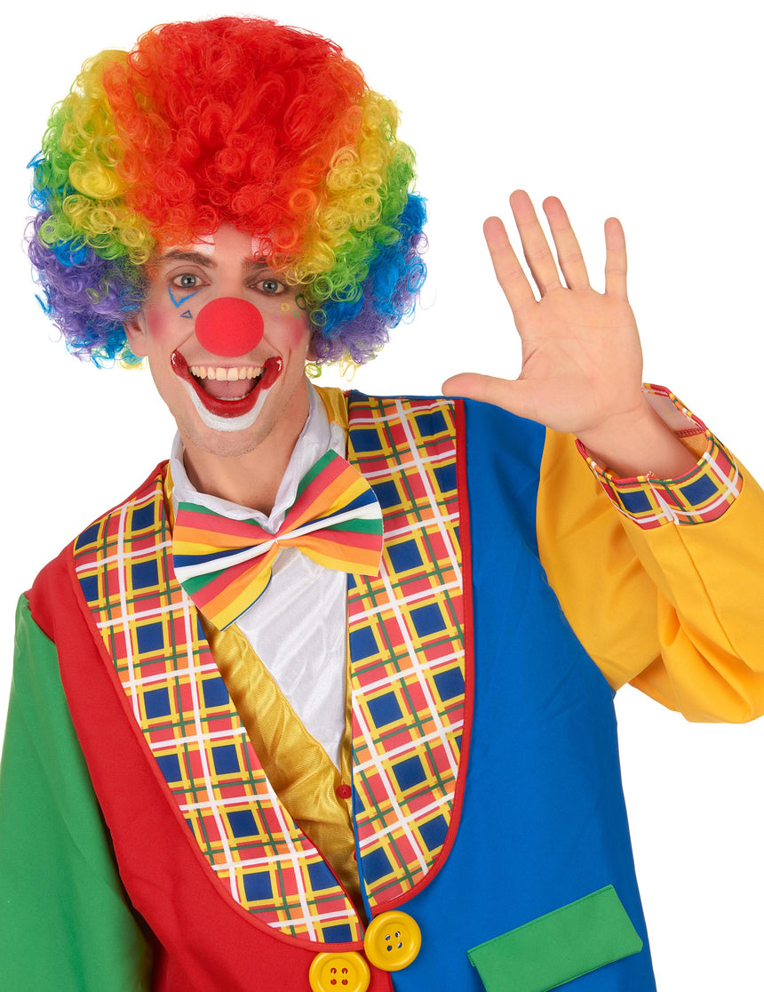 Perruque clown multicolore confort adulte