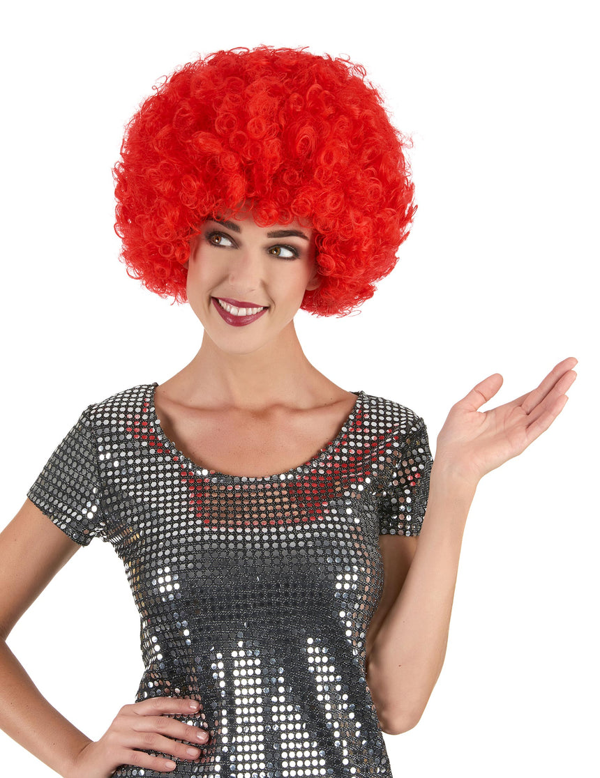 Perruque clown rouge confort adulte