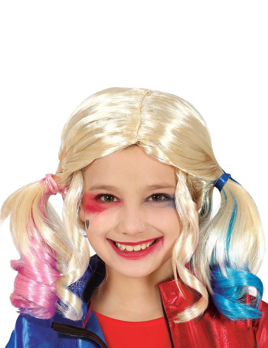 Perruque arlequine maléfique enfant