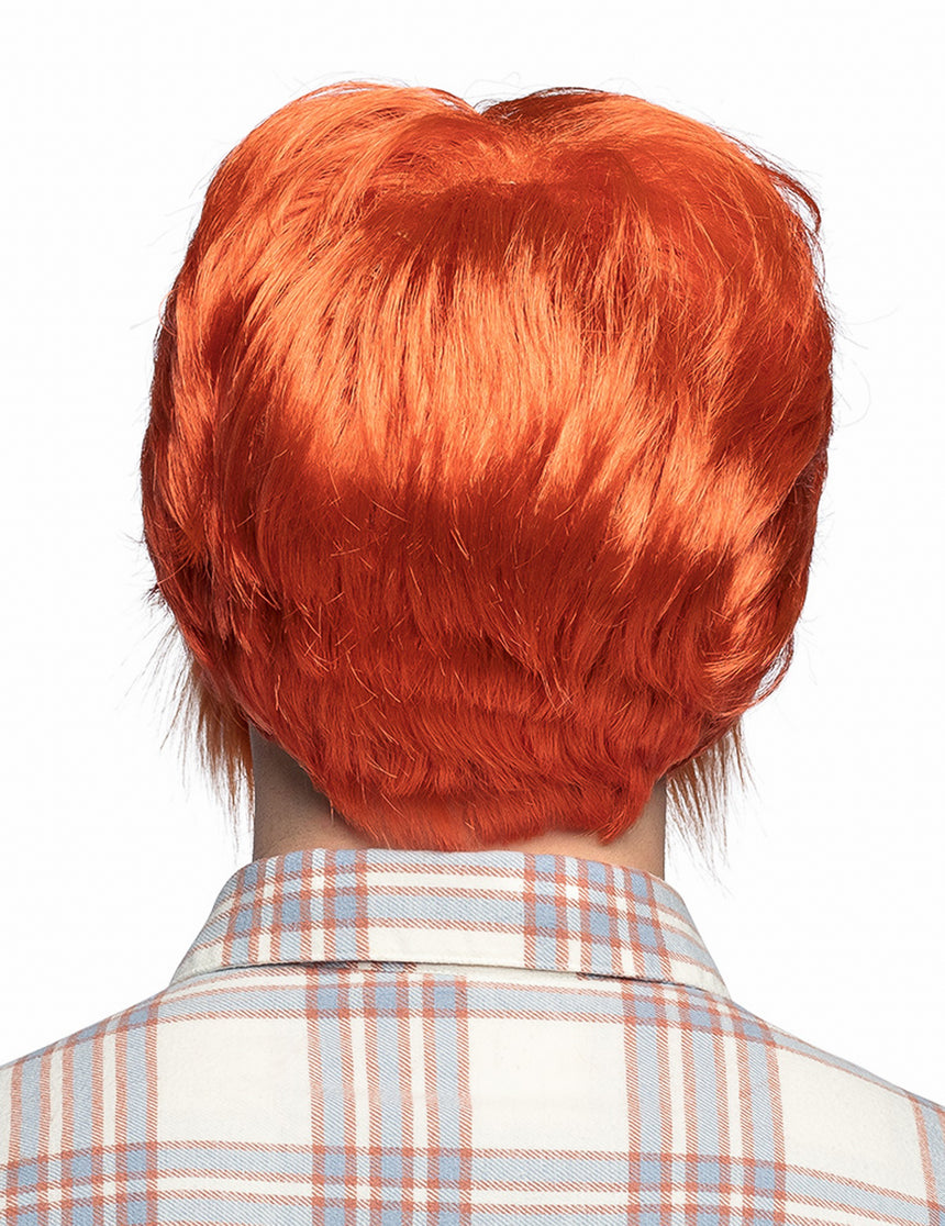 Perruque avec barbe et moustache rousse homme