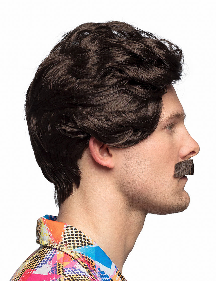 Perruque avec moustache homme