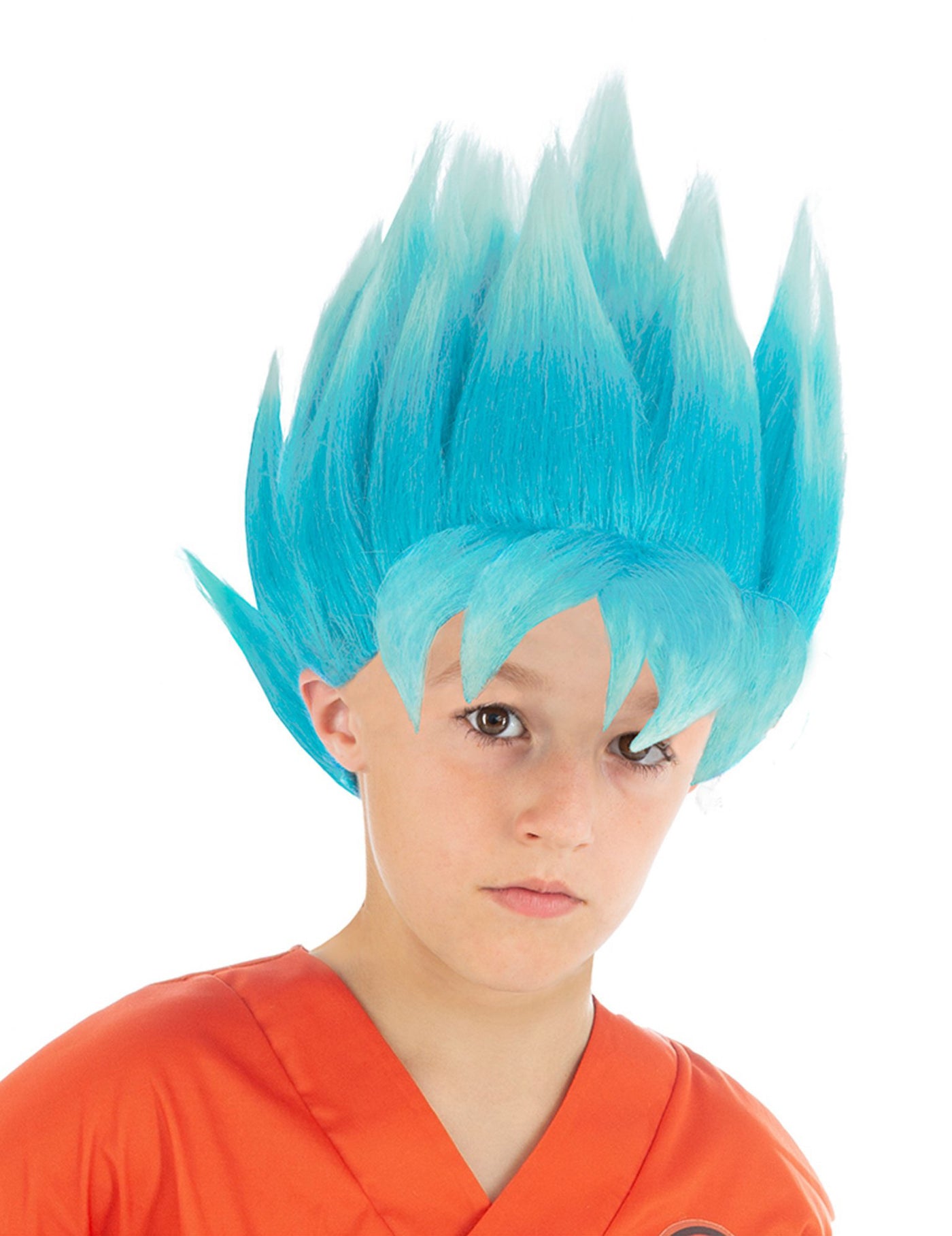 Perruque bleue Goku Saiyan Super Dragon ball enfant
