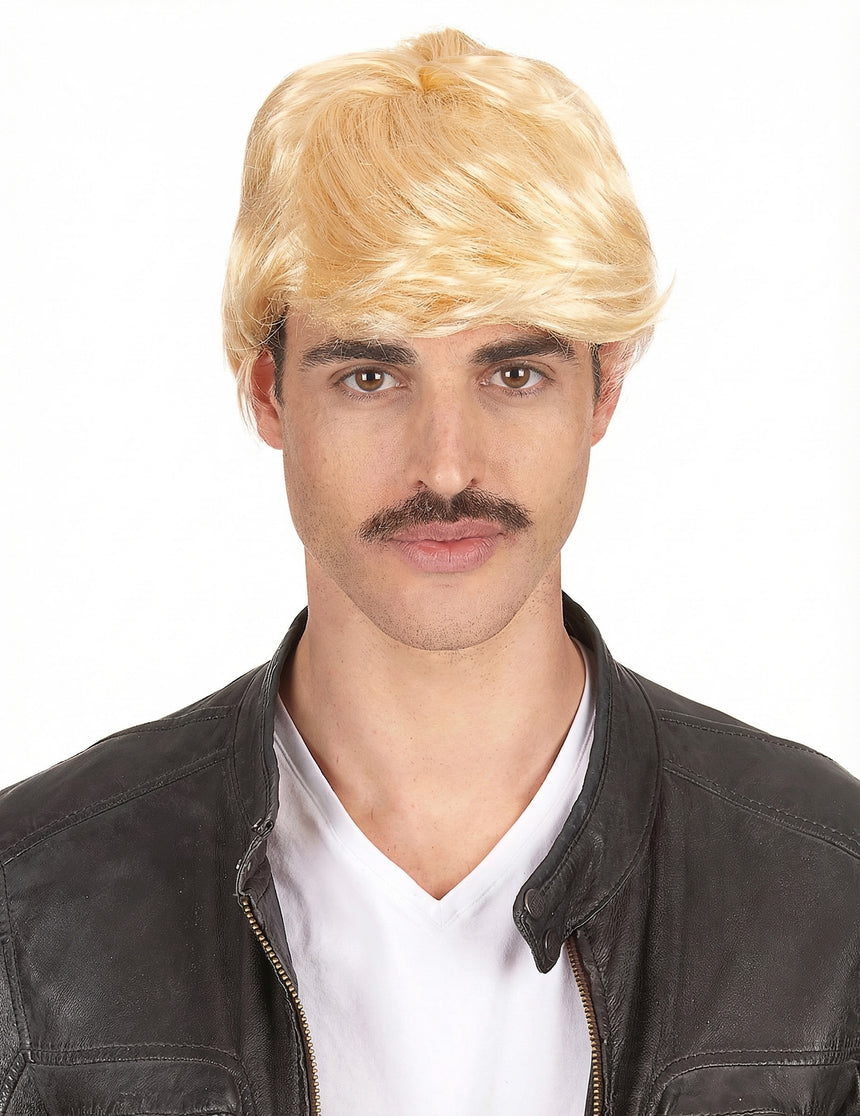 Perruque blonde courte homme