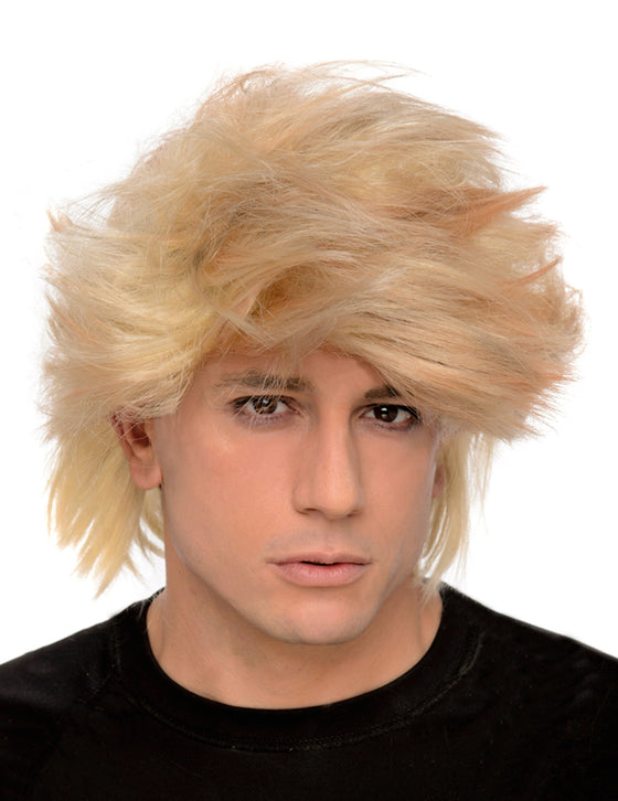 Perruque blonde homme décoiffée