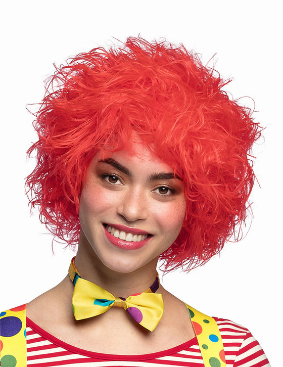 Perruque clown colorée rouge femme