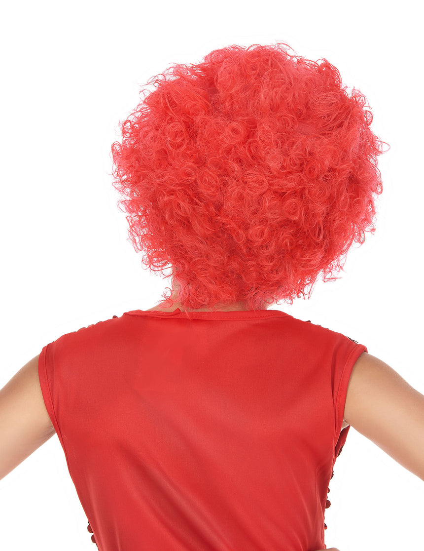 Perruque disco enfant rouge