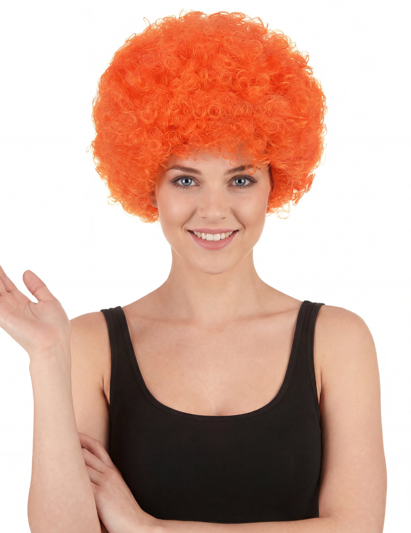 Perruque clown orange standard adulte
