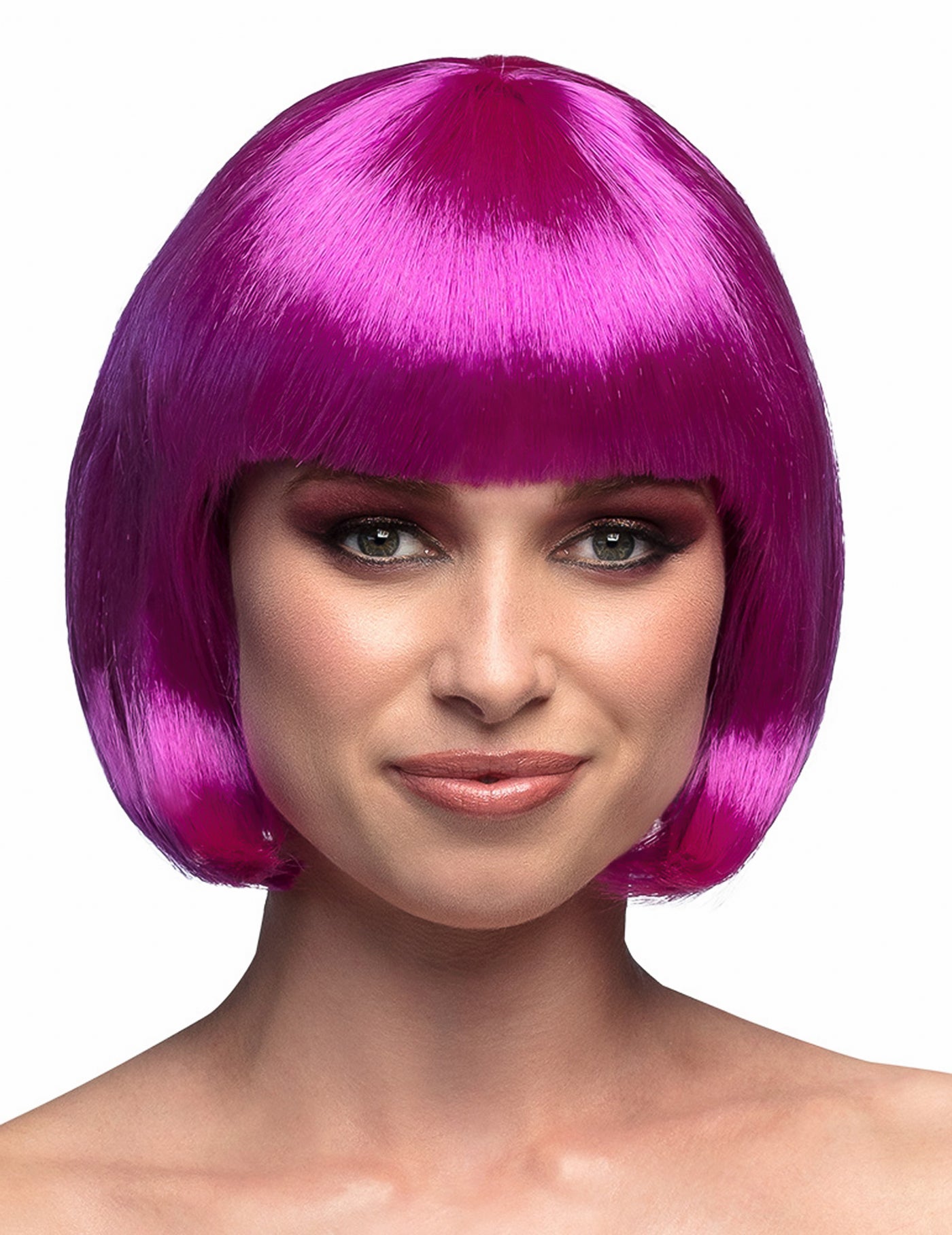 Perruque courte violette femme