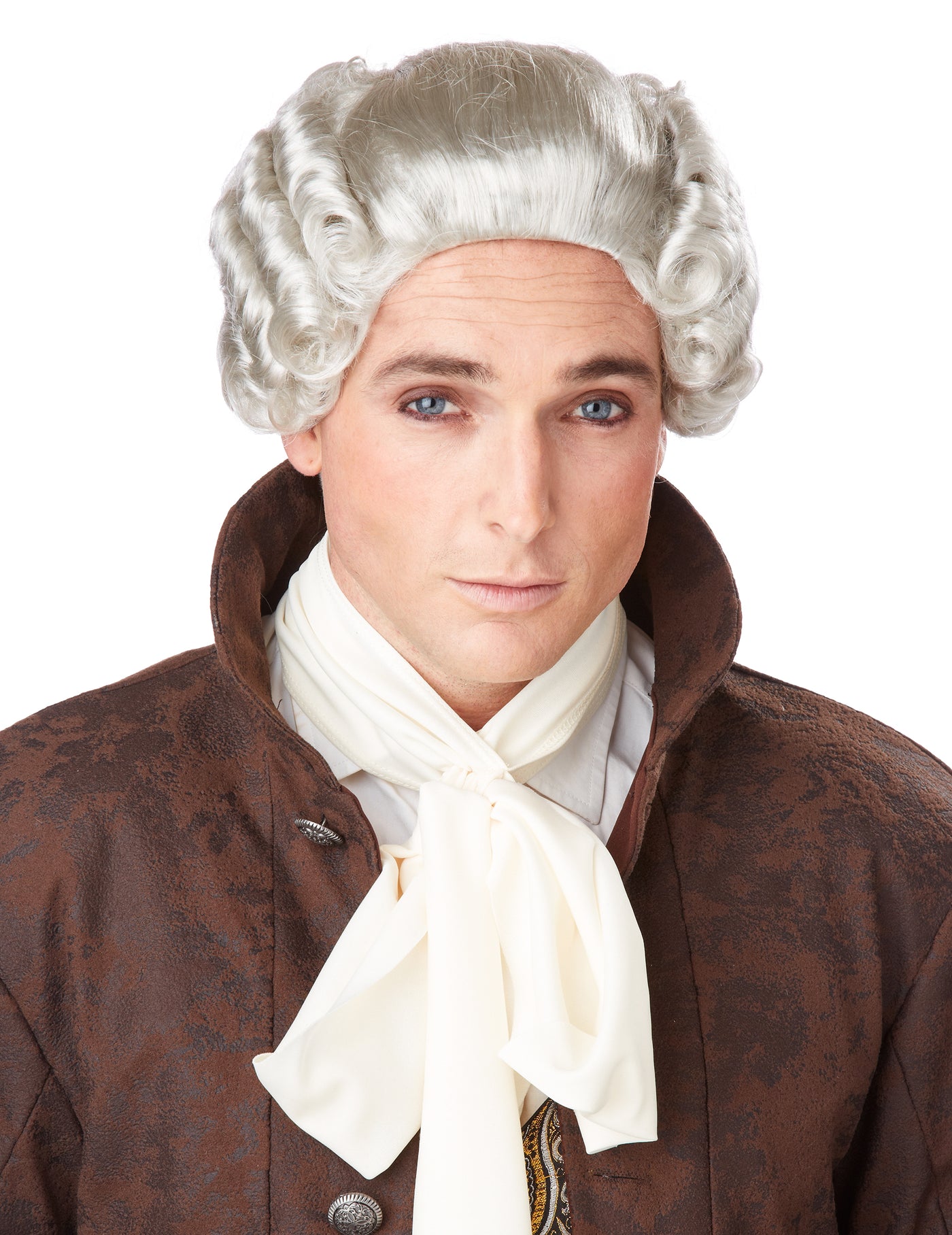 Perruque grise noble baroque homme