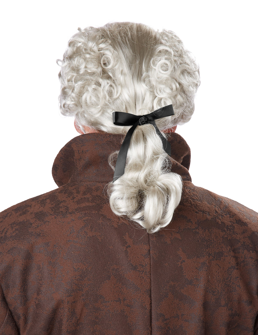 Perruque grise noble baroque homme