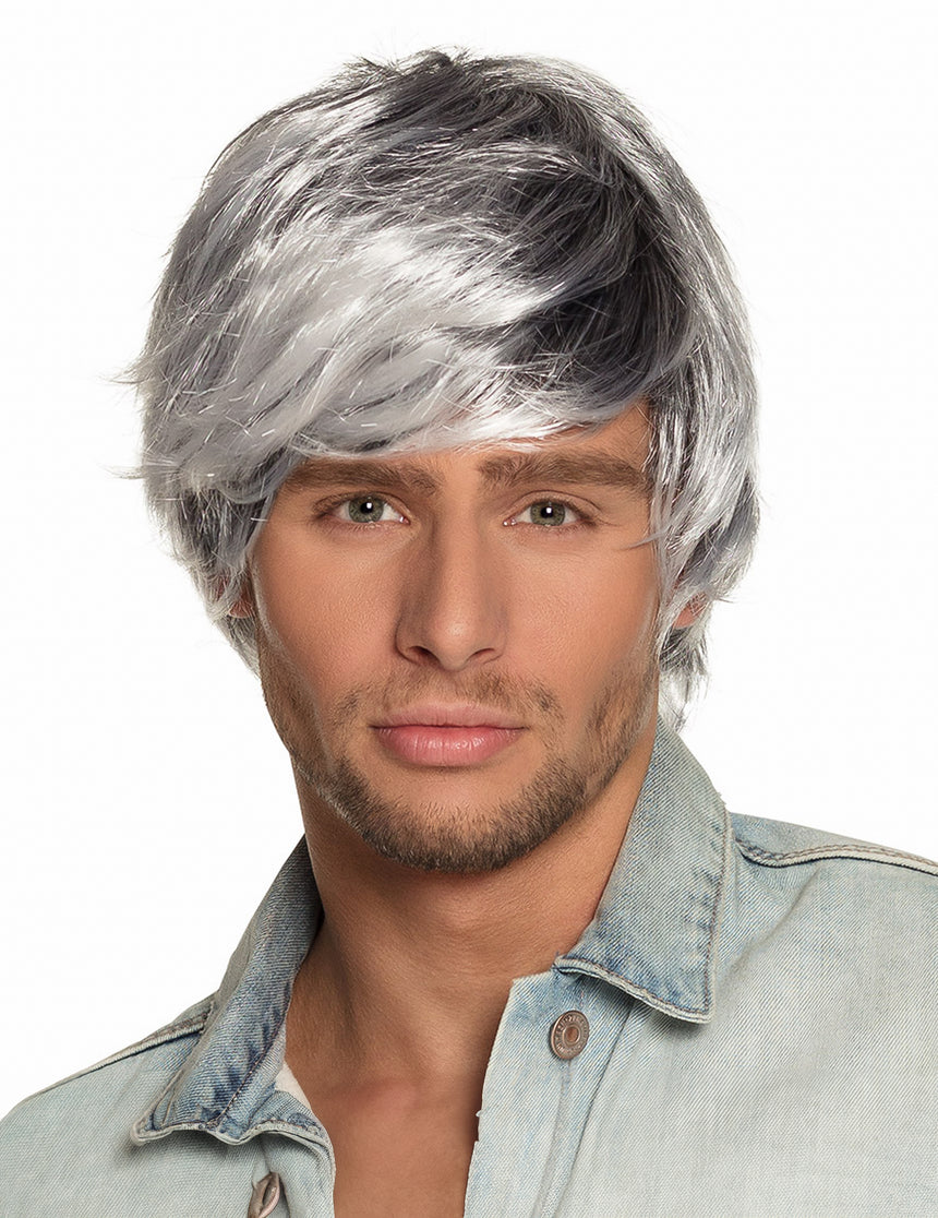 Perruque grisonnante homme