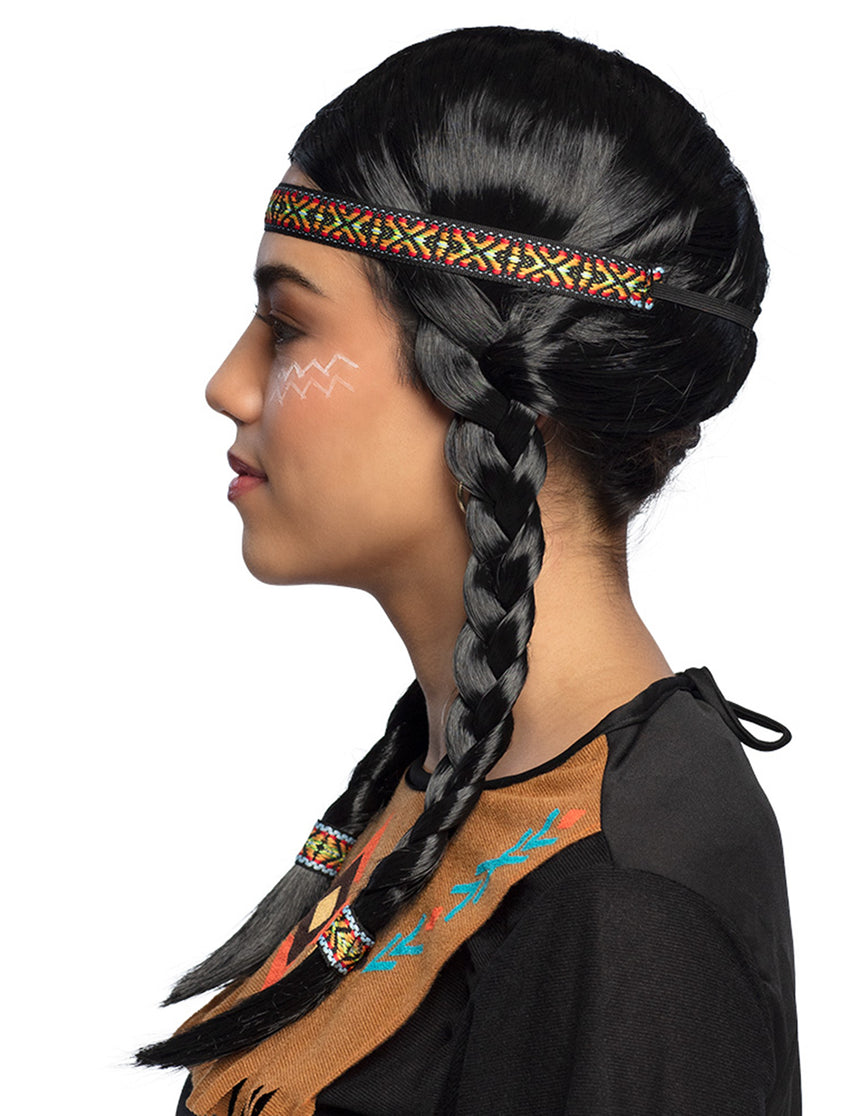 Perruque indienne tressée femme