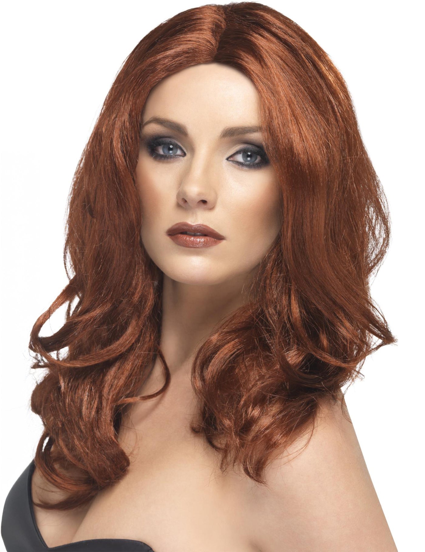 Perruque longue auburn femme