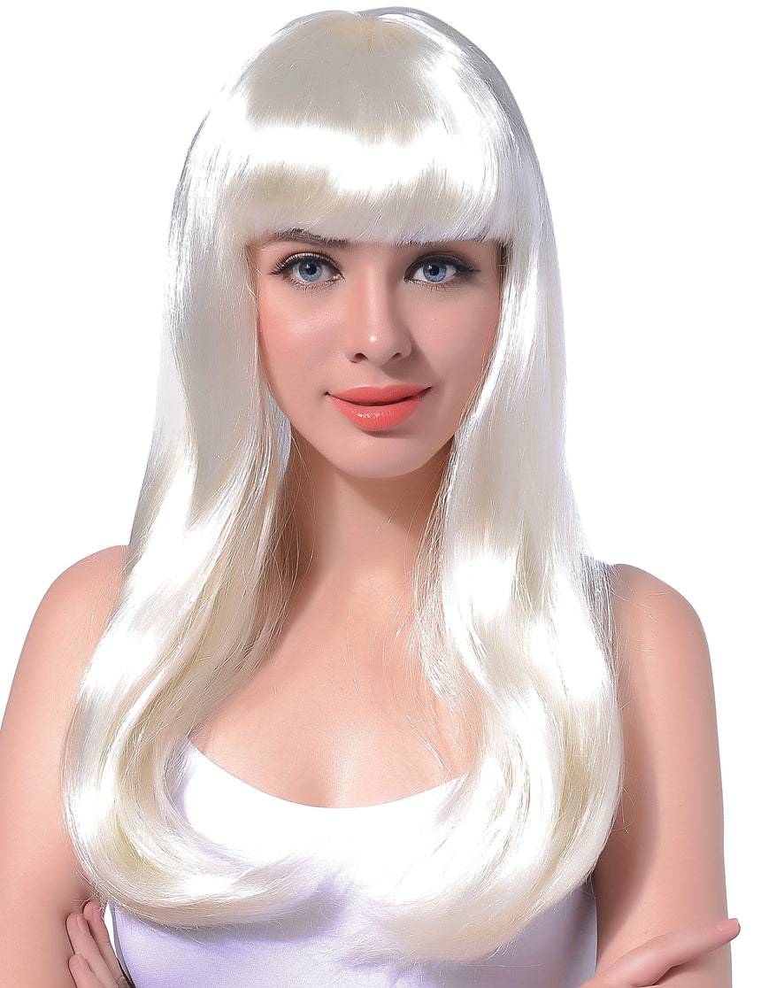 Perruque Longue Blanche femme