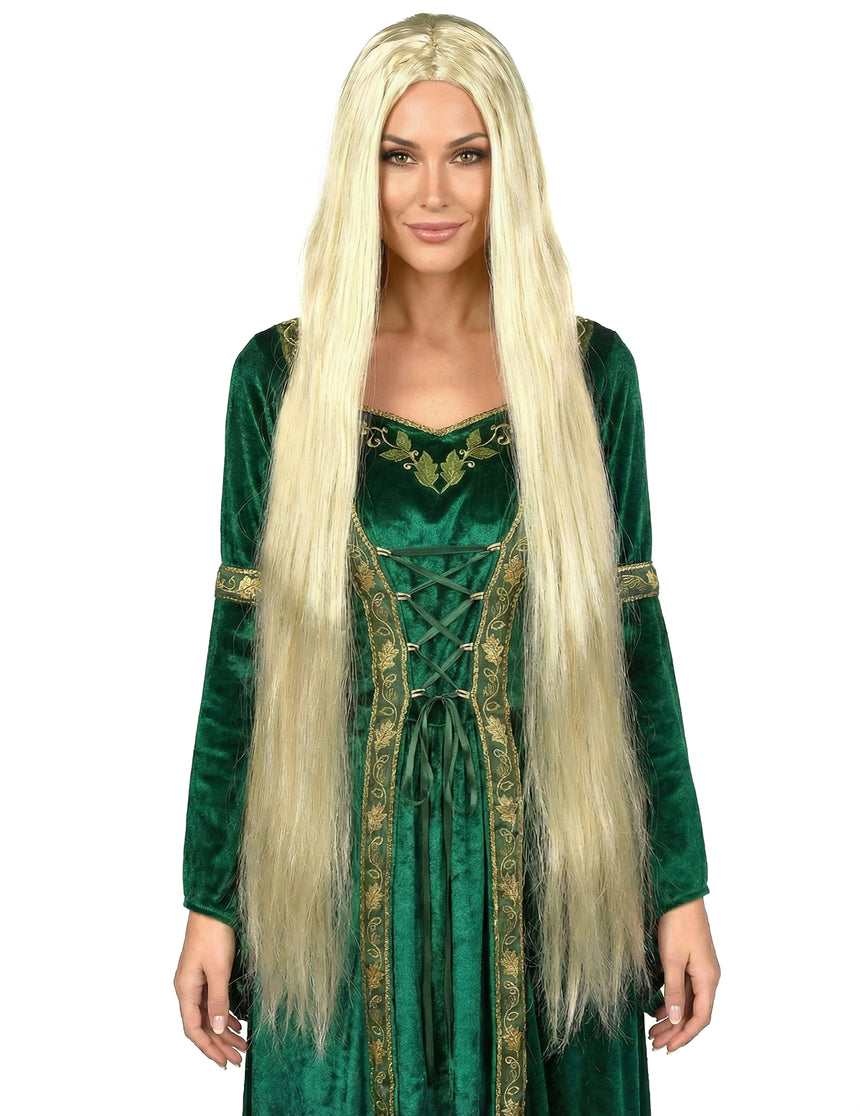 Perruque longue blonde femme