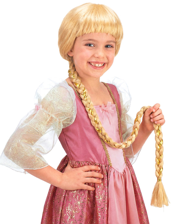 Perruque longue natte fille