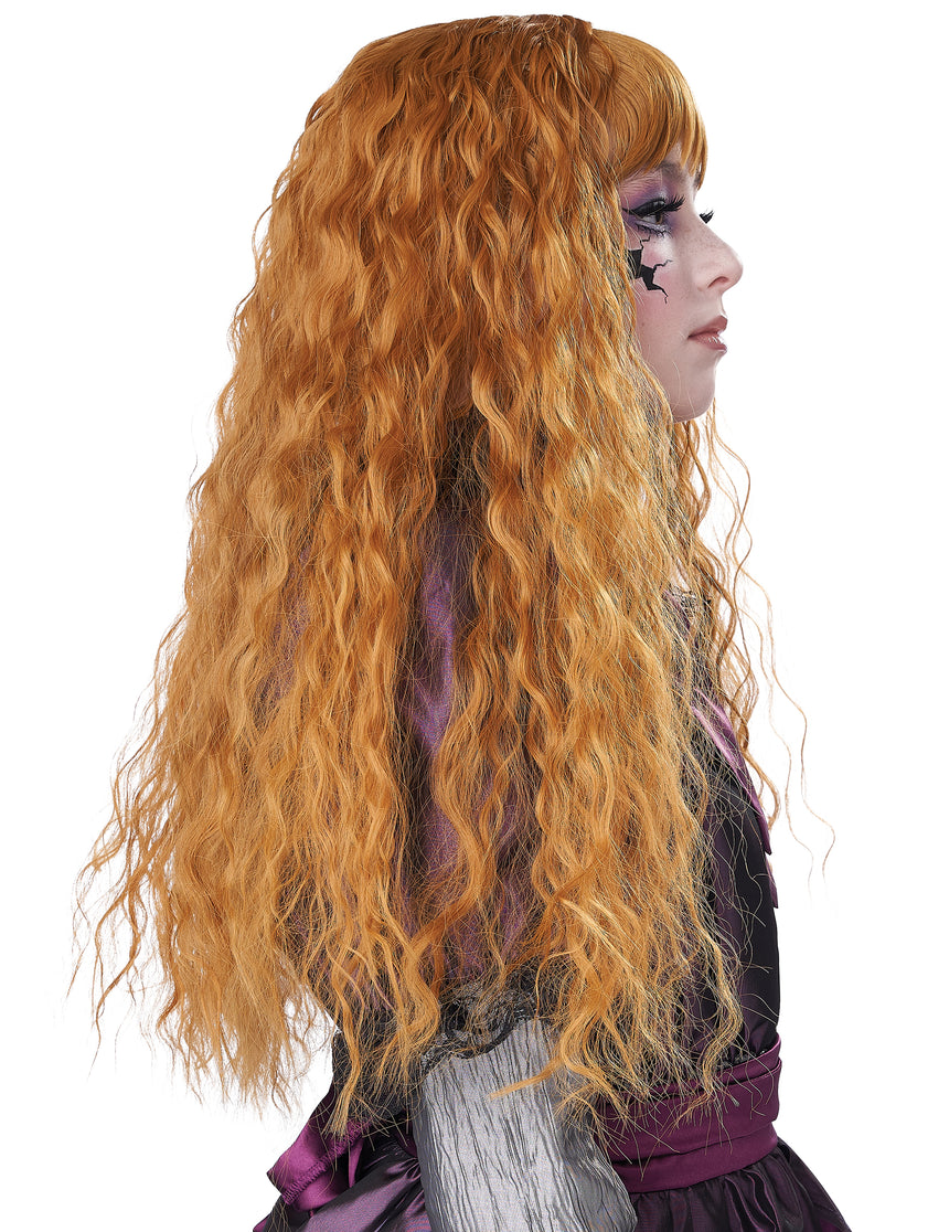 Perruque longue ondulée rousse enfant
