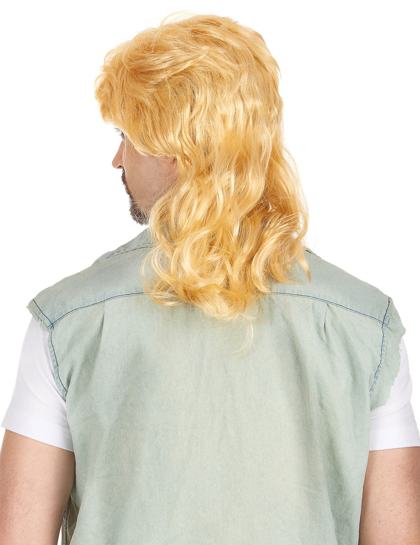 Perruque mulet blond homme