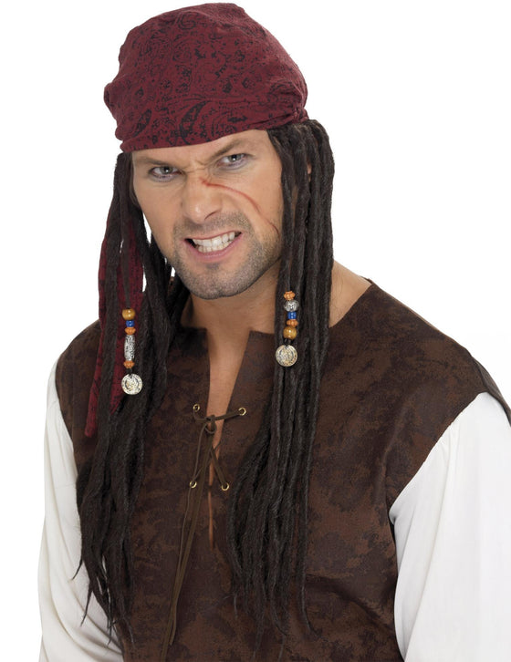Perruque pirate dreadlocks homme