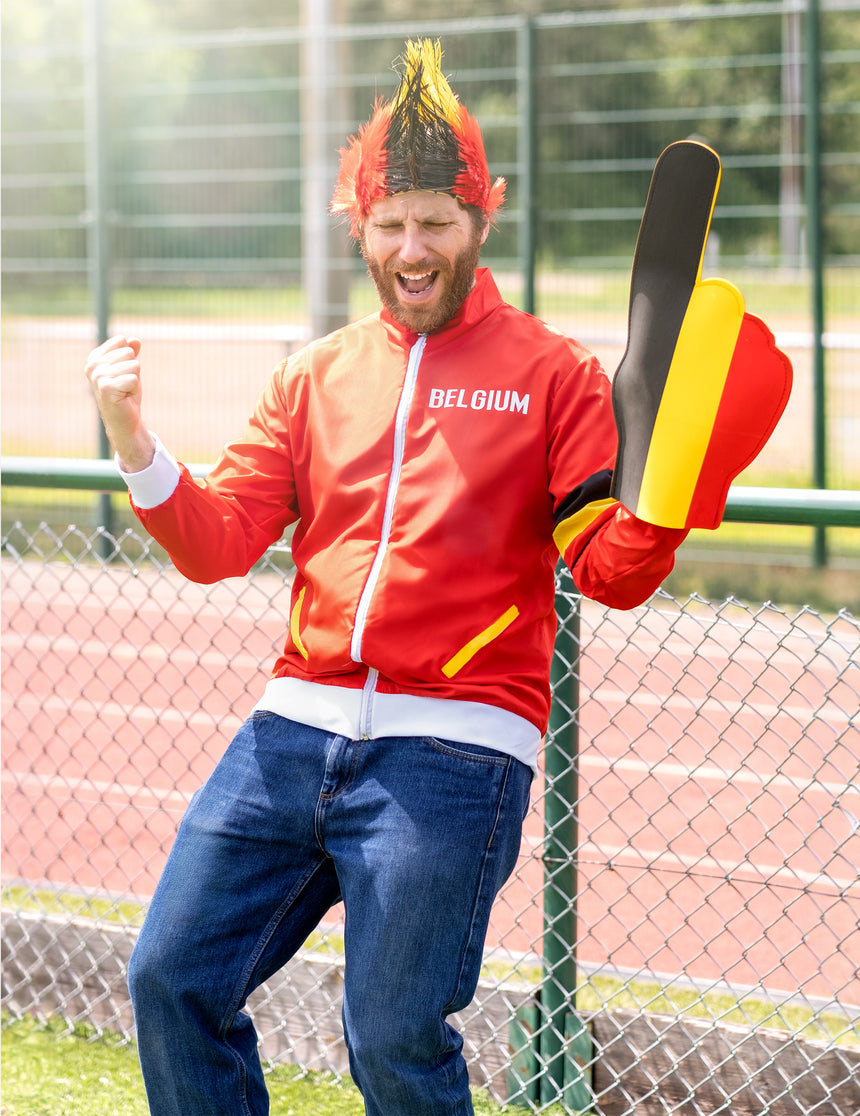 Perruque punk supporter Belgique adulte