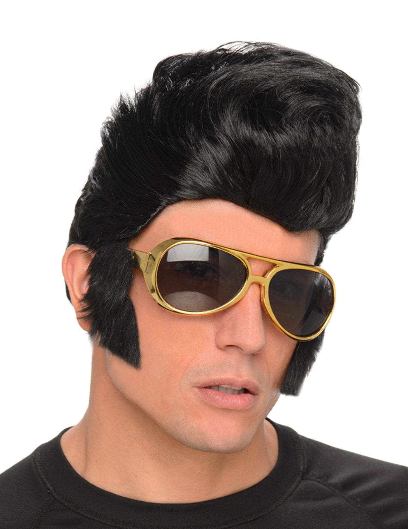 Perruque Rockeur homme avec lunettes