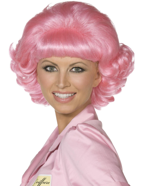 Perruque rose Grease femme