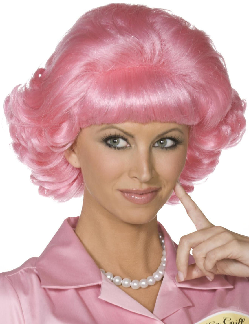 Perruque rose Grease femme