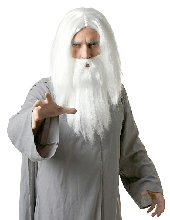 Perruque sorcier avec barbe homme