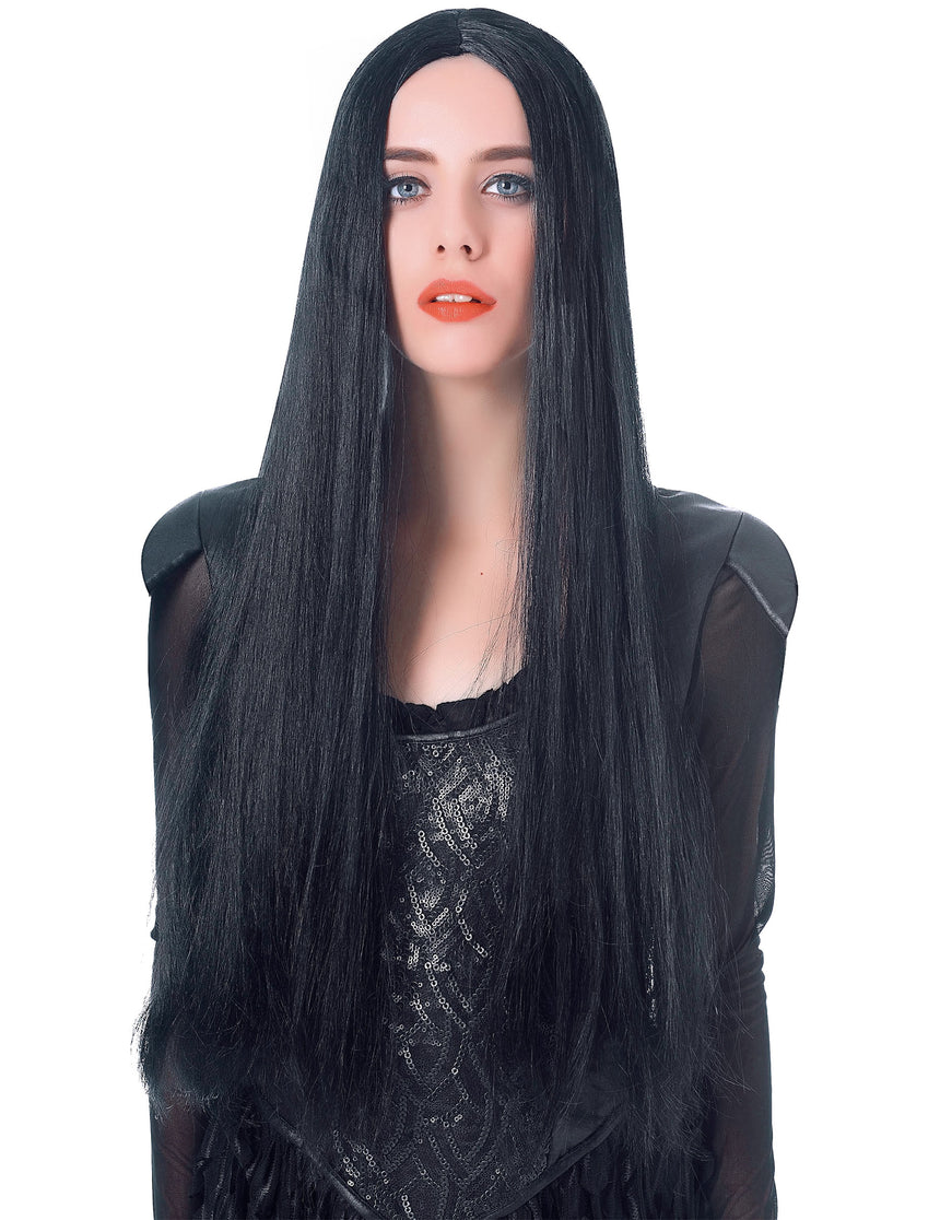 Perruque très longue noire femme - 75cm