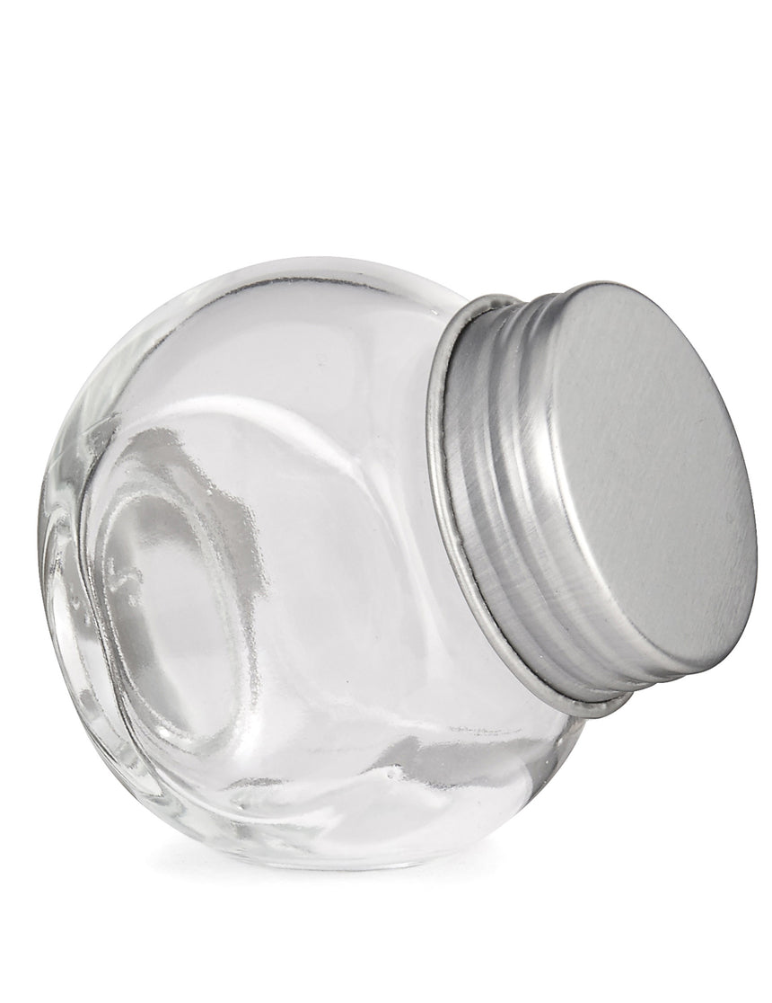 Petit bocal en verre avec couvercle en acier 5 cm