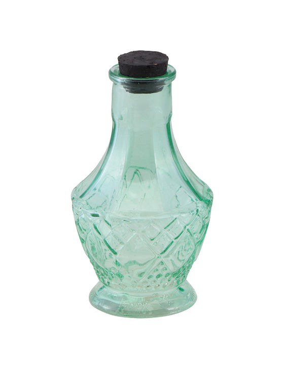 Fiole en verre verte 11,5 cm
