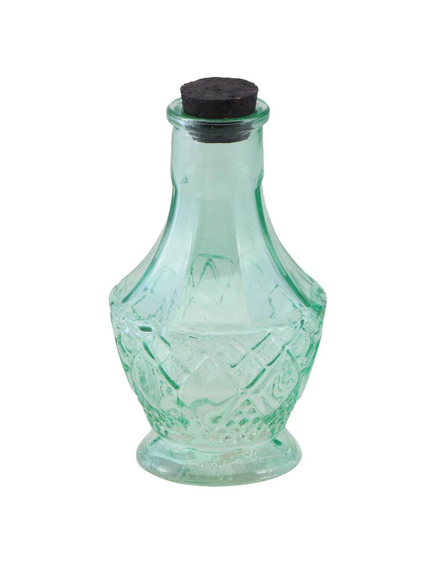 Fiole en verre verte 11,5 cm