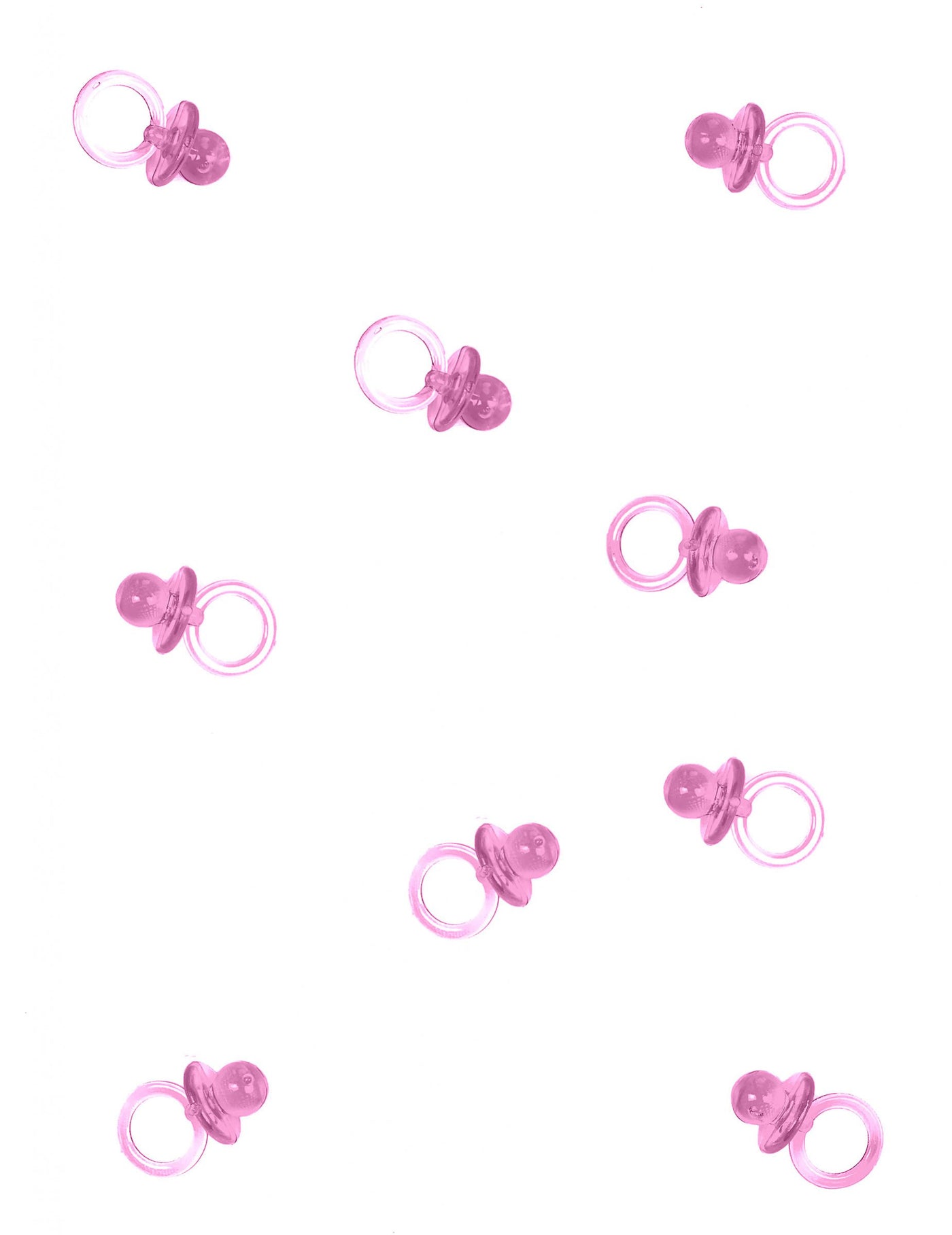 Petites sucettes roses transparentes lot de 18