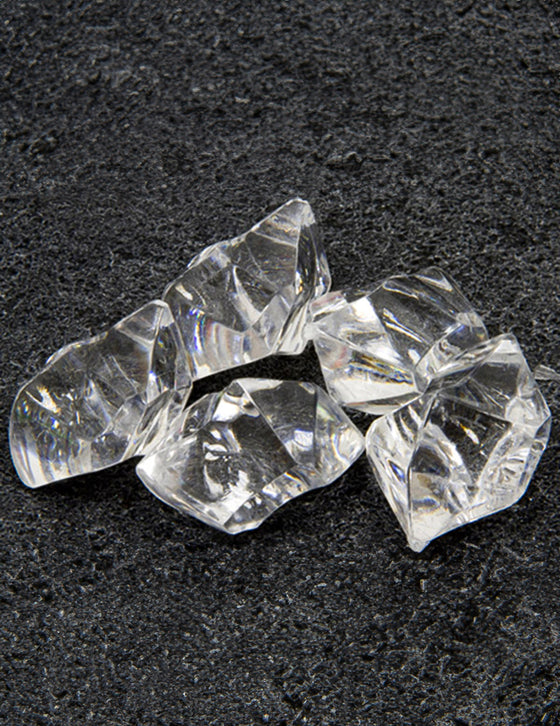 Pierres effet cristal transparentes 50 gr pour table