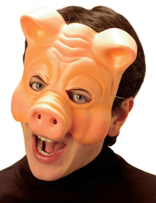 Demi-masque cochon adulte