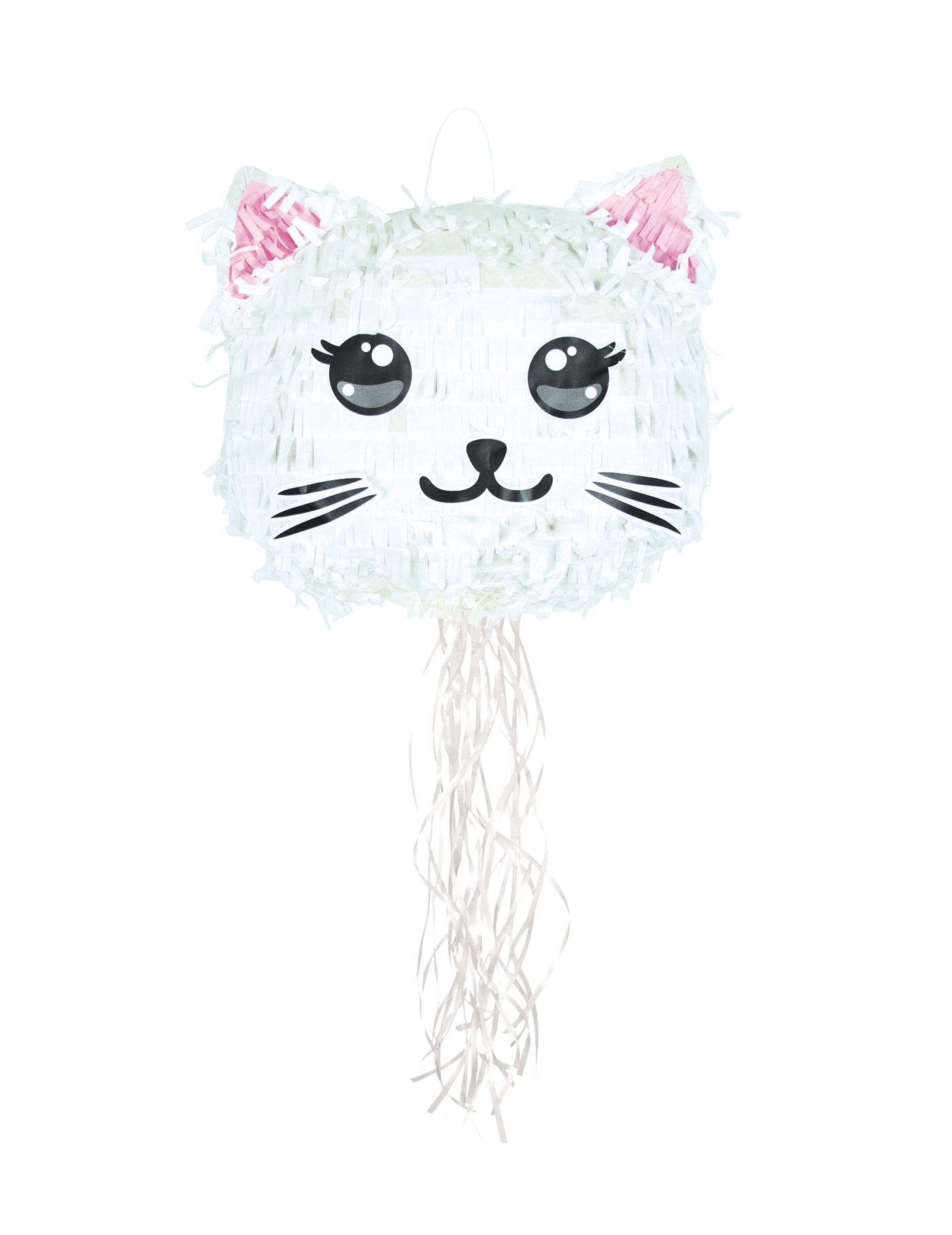 Piñata Chat Kawai blanc 38 cm