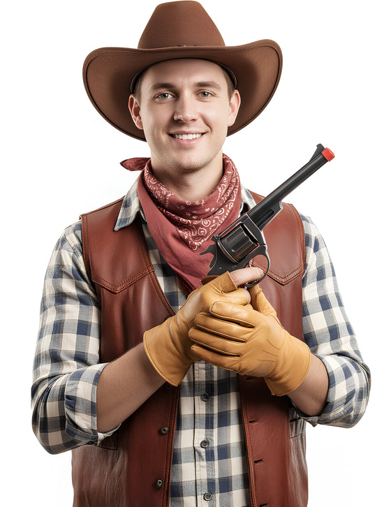 Pistolet de cowboy en métal 19 cm